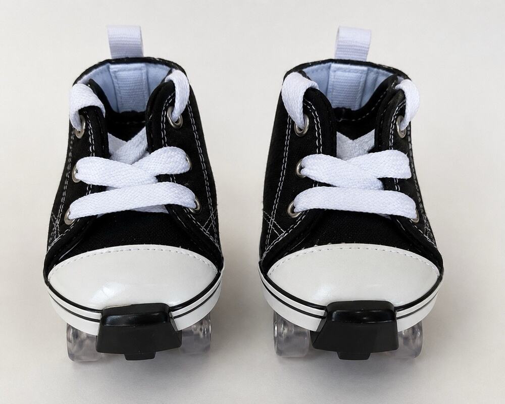 Build A Bear Black White Shoes Roller Skates BABW